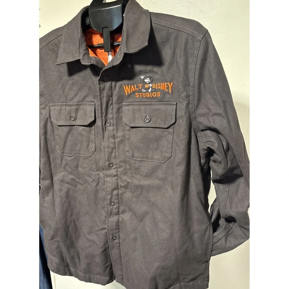 Disney 100 Walt Disney Studios Quilted Chore Jacket - XL Charcoal/Orange